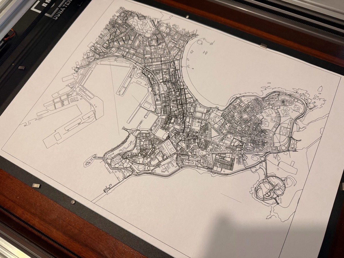 Aizawa attractor: an organic, flowing 3D shape drawn in blue ink.